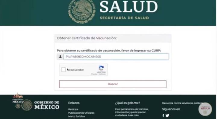 curp certificado